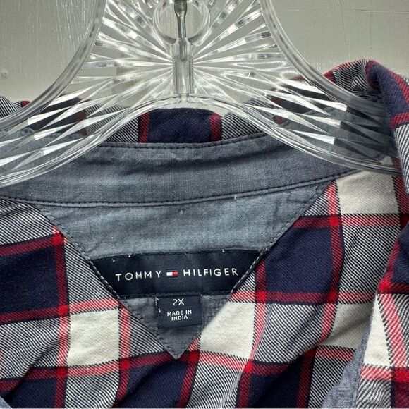 Tommy Hilfiger long sleeve button down flannel shirt women's 2xl classic - Picture 5 of 5